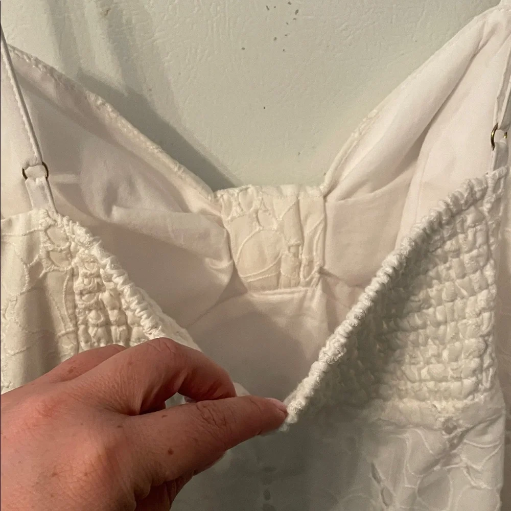 Lilly Pulitzer Size 14 White 100%Cotton Cottage Floral Short Resort Preppy Dress - Picture 10 of 10